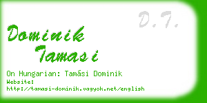 dominik tamasi business card